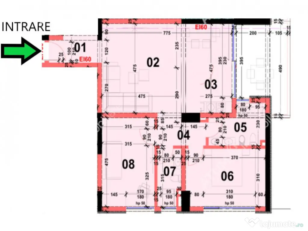 Apartament cu 3 camere si balcon in zona Calea Surii Mici di 