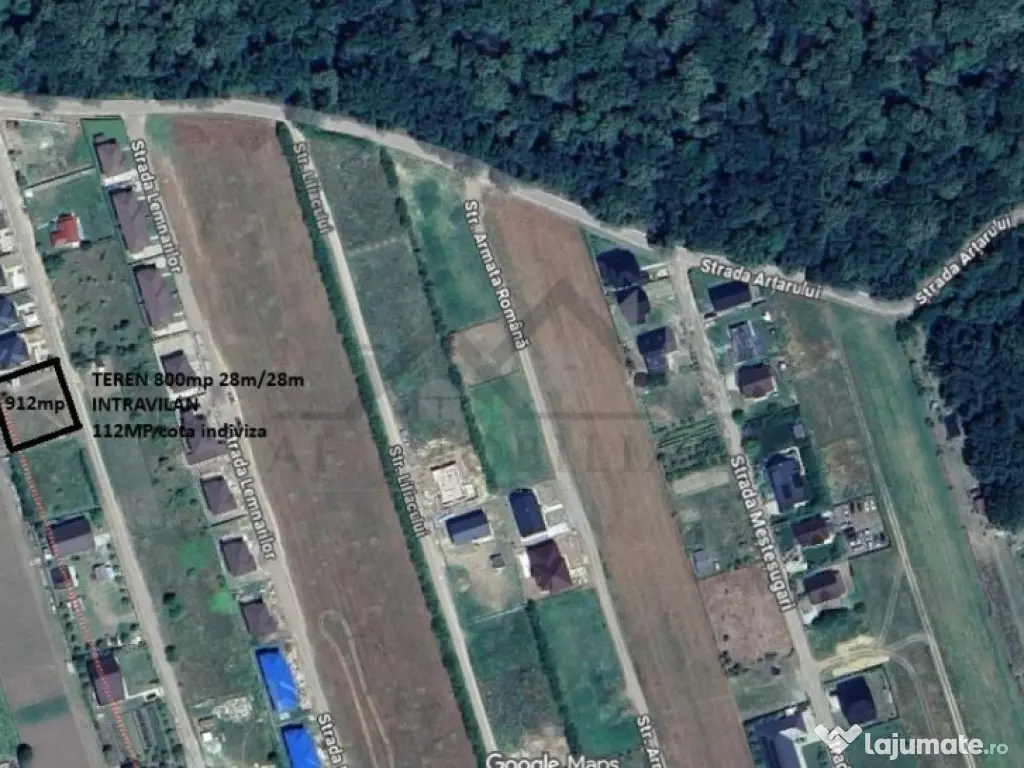 Valea Ursului langa padure TEREN 912mp lot pentru casa in 