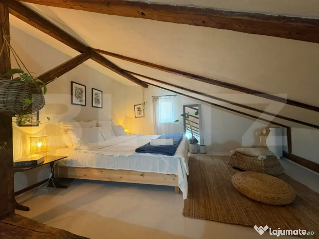 Casă cochetă 60 mp - mansardă, mobilată, zona centrală 