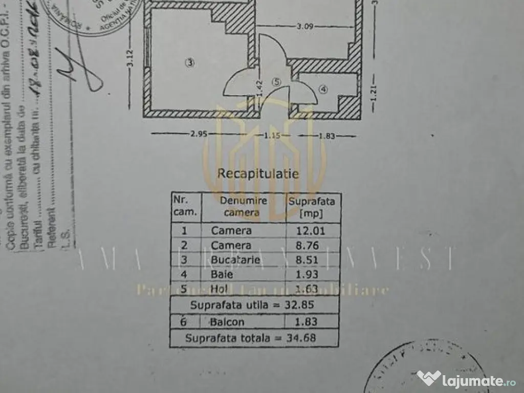 Teiul Doamnei 2 cam 35 mp SU ,cf 2 , an 1965, pet 63000 eur 