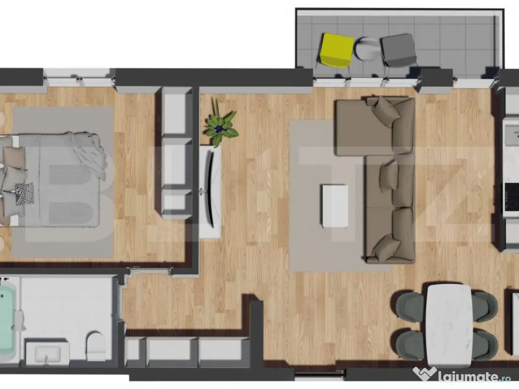 COMISION 0% Apartament 2 camere, panorama superba, bloc excu 
