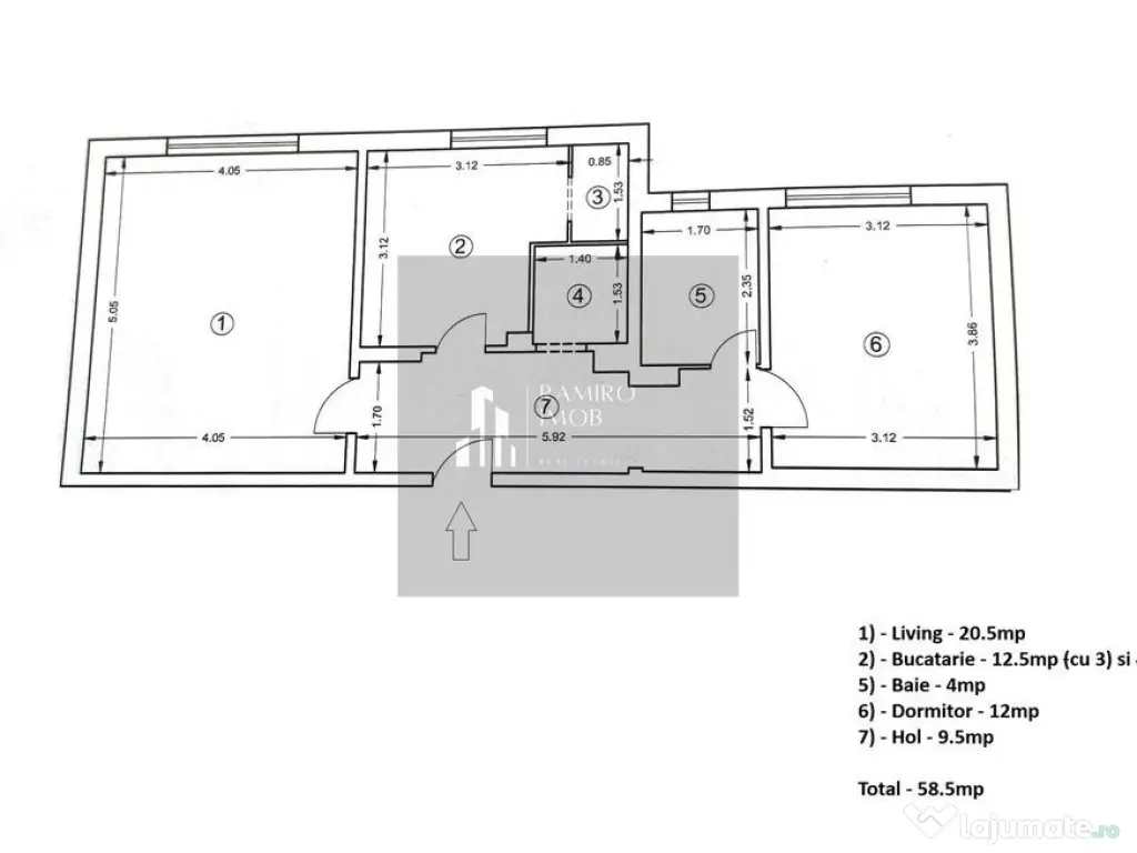 Apartament 2 camere decomandat an 1990 - metrou Eroii Rev... 