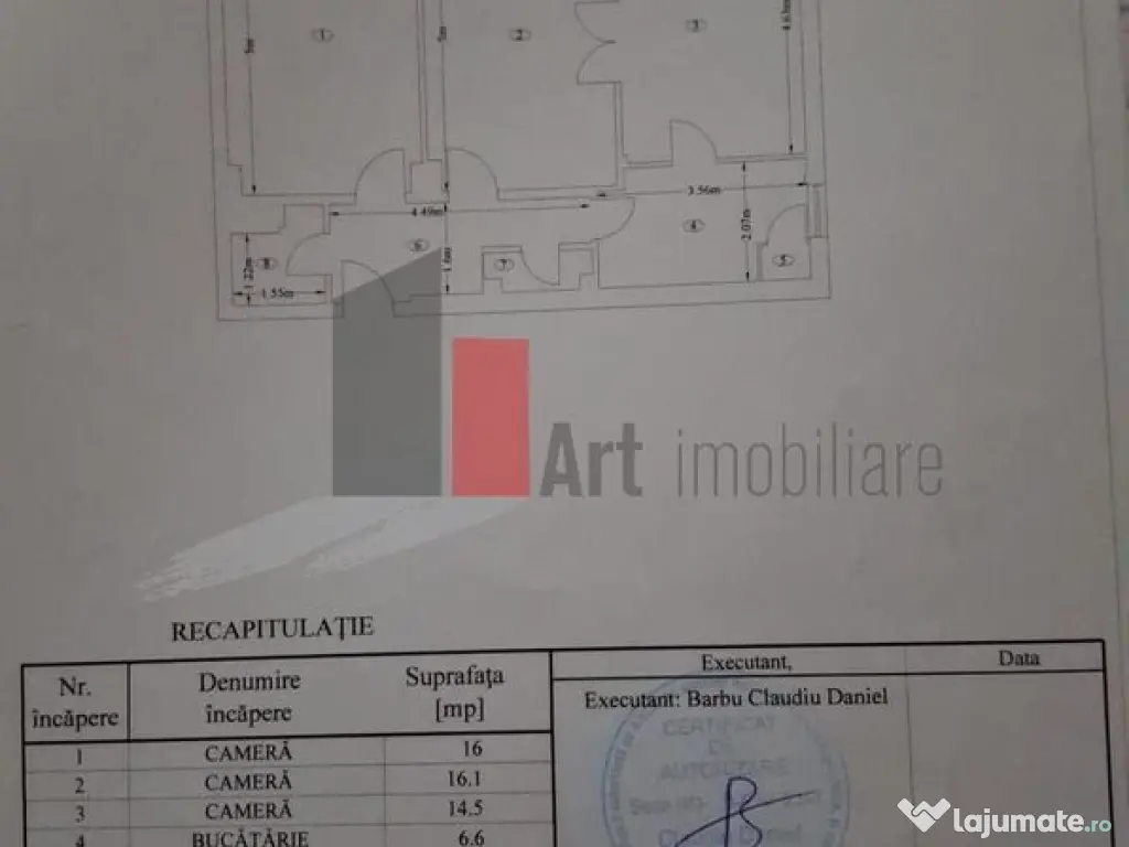 APARTAMENT 3 CAMERE -PIATA ROMANA 