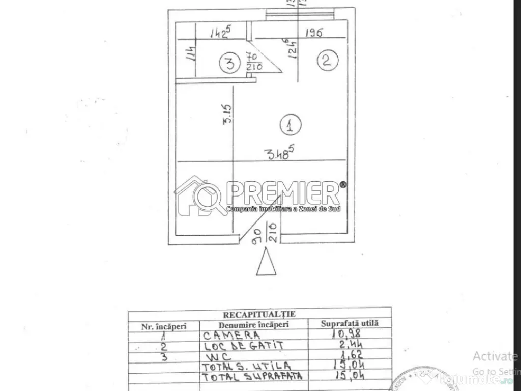 Garsonieră CF 3 - parter – Bd. 1 Decembrie 1918 