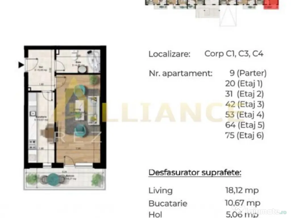 Garsoniera decomandata [ 750m Metrou Berceni ] 