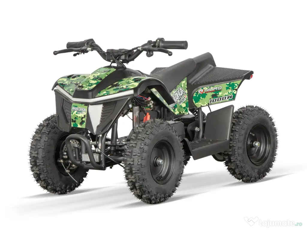 ATV electric NITRO E-QUAD Anaconda VX 800W cu baterie 36V 12Ah Lithium Green