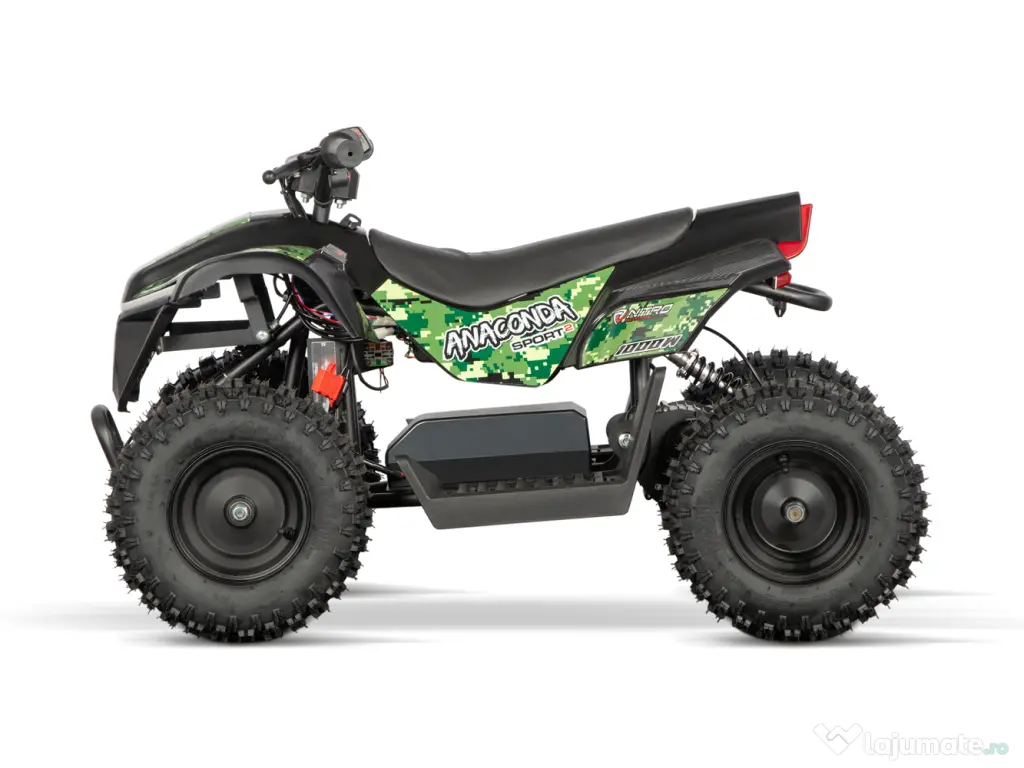 ATV electric NITRO E-QUAD Anaconda VX 800W cu baterie 36V 12Ah Lithium Green