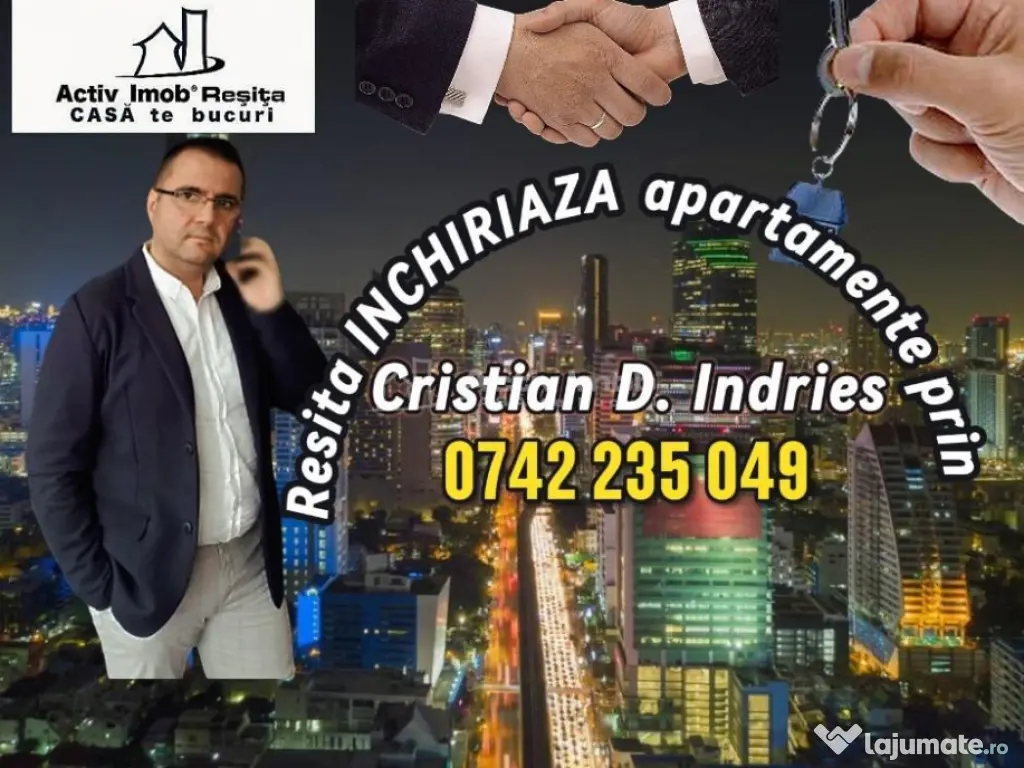 Resita, chirie, 2 cam. DEC. MOBILAT UTILAT MODERN, parter 