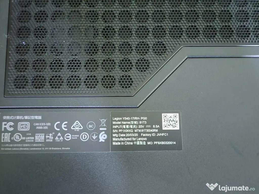 Laptop Lenovo Y540-17IRH-PG0