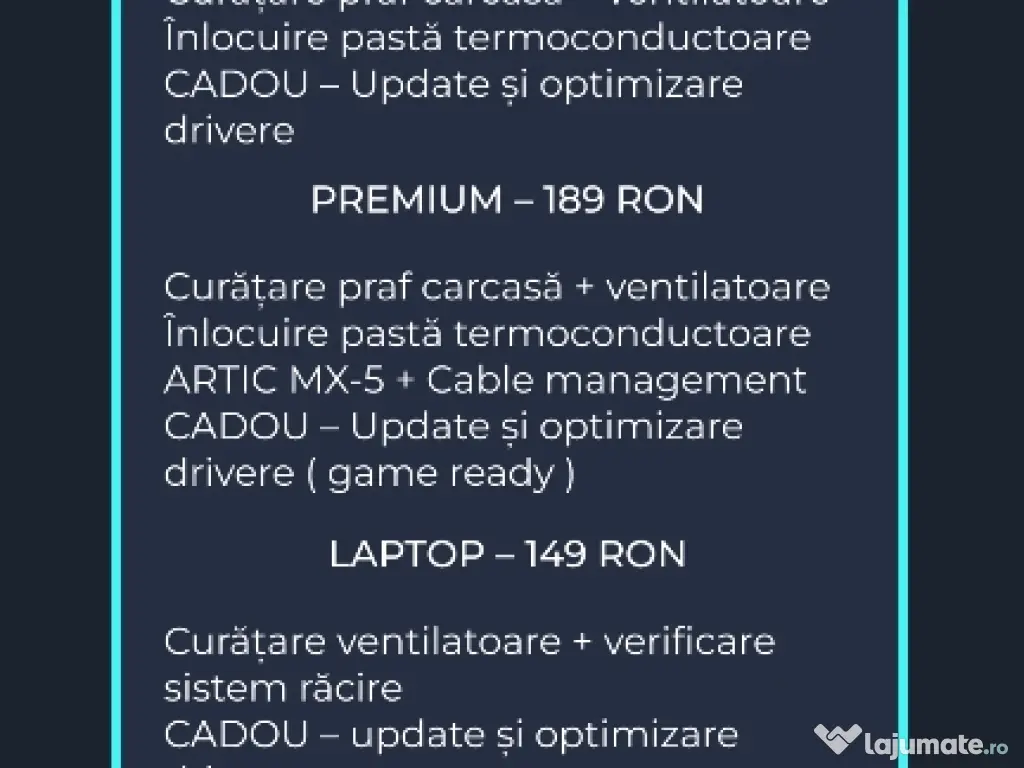 Build PC, Gaming,Optimizare,Reparatii,Curatare PC/Laptop/PS5 