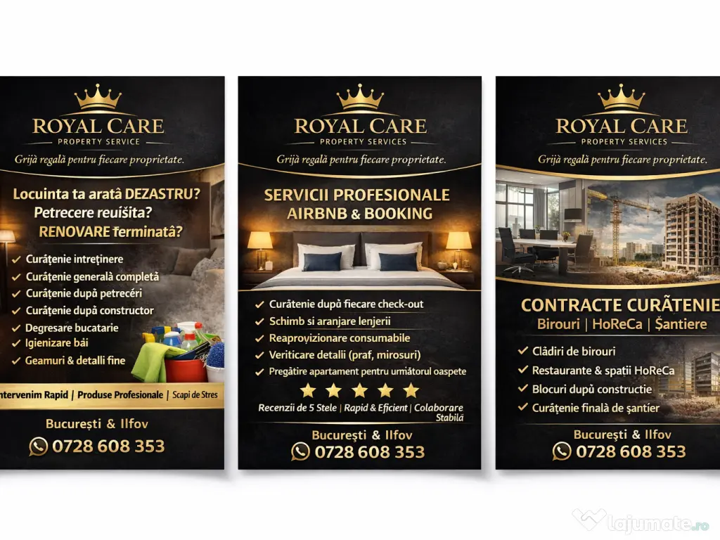 🔥 ROYAL CARE PROPERTY SERVICE – Curățenie :INTRETINERE/GENERALĂ 