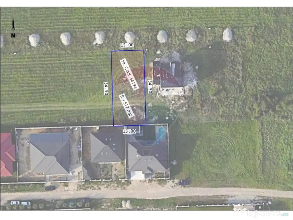 Teren intravilan de vânzare în Cihei, 517 mp, aproape d...