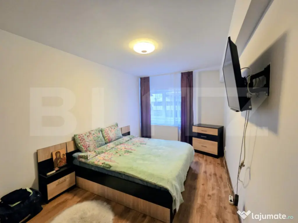 Apartament 2 camere, balcon închis, zona Centrala, Floreșt 