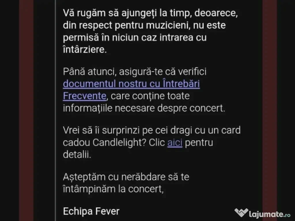 Bilet concert CandleLight Stăpânul Inelelor / Lord of Rings 