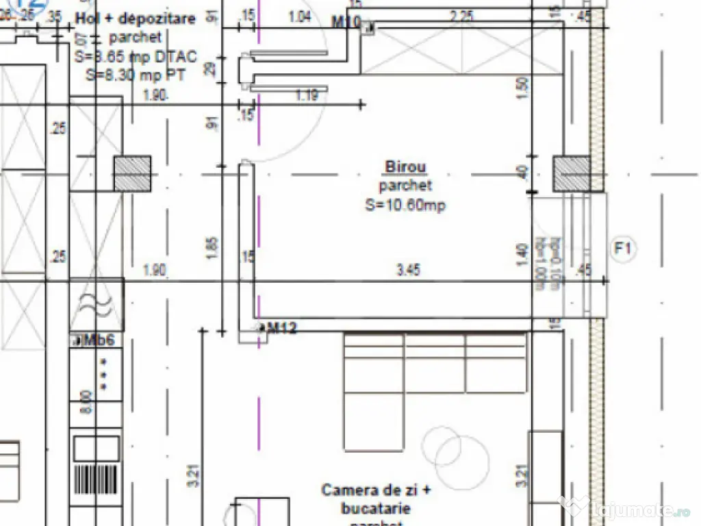 Apartament 3 camere, 56mp, intermediar, lift, parcare, prive 