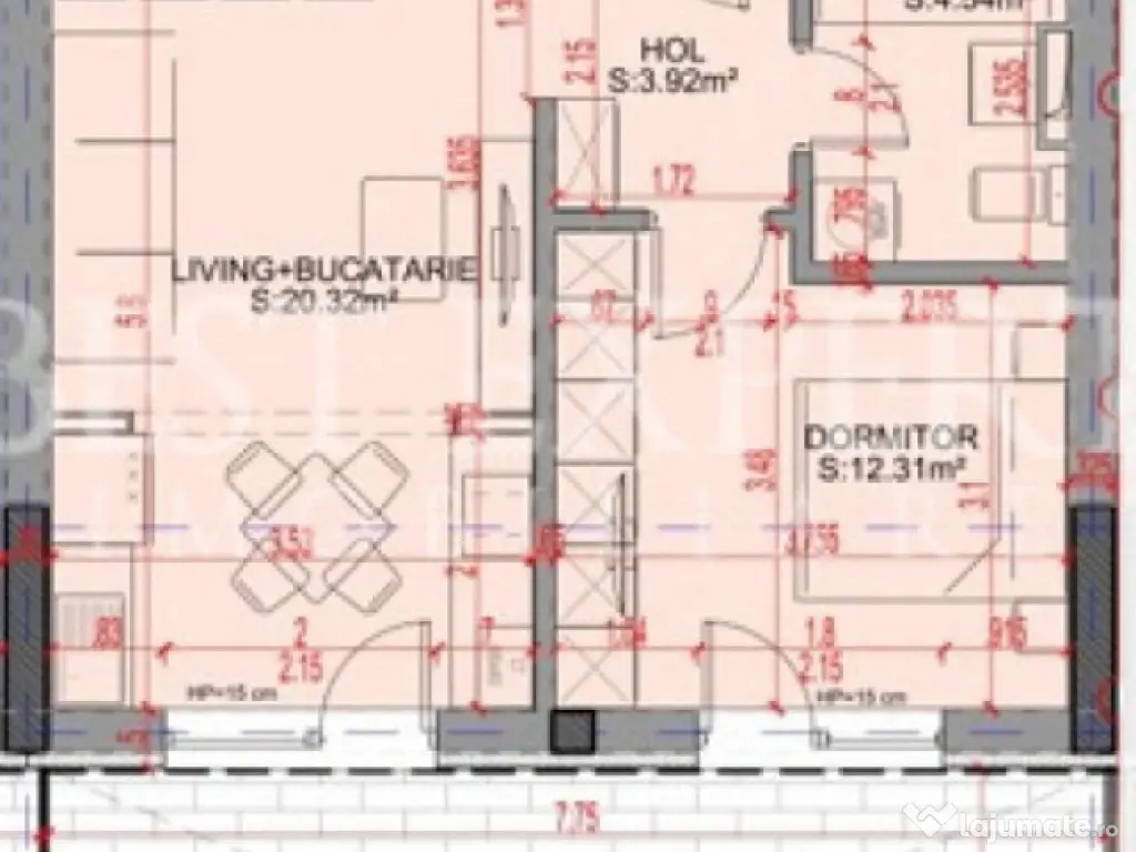 2 Camere Bloc Intim Terasa Generoasa