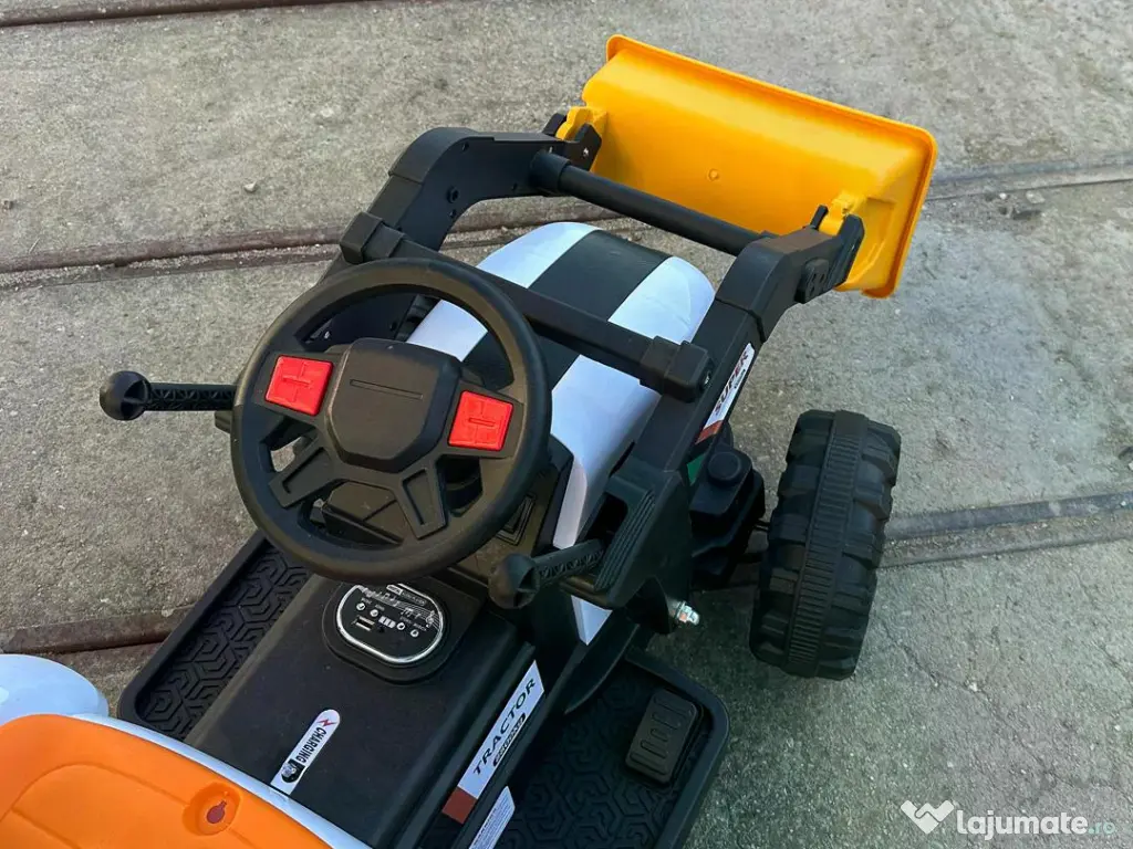 Tractoras electric pentru copii Kinderauto BJEJ1588E 2x35W, 12V White 