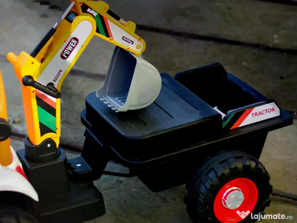 Tractoras electric pentru copii Kinderauto BJEJ1588E 2x35W, 12V White 