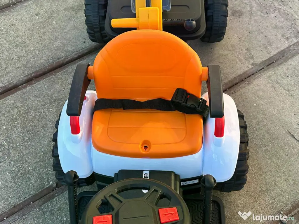 Tractoras electric pentru copii Kinderauto BJEJ1588E 2x35W, 12V White 