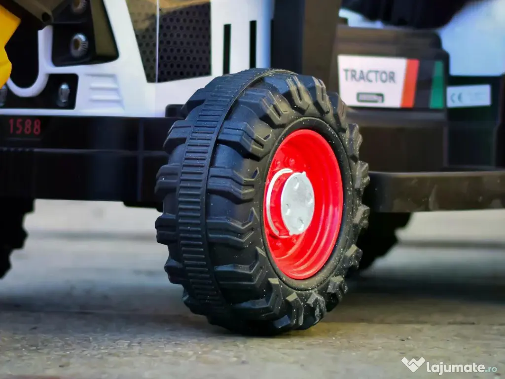 Tractoras electric pentru copii Kinderauto BJEJ1588E 2x35W, 12V White 