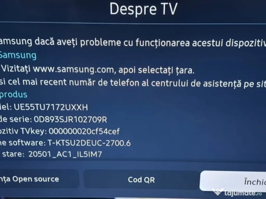 TV LED Samsung UHD CRYSTAL 4K 