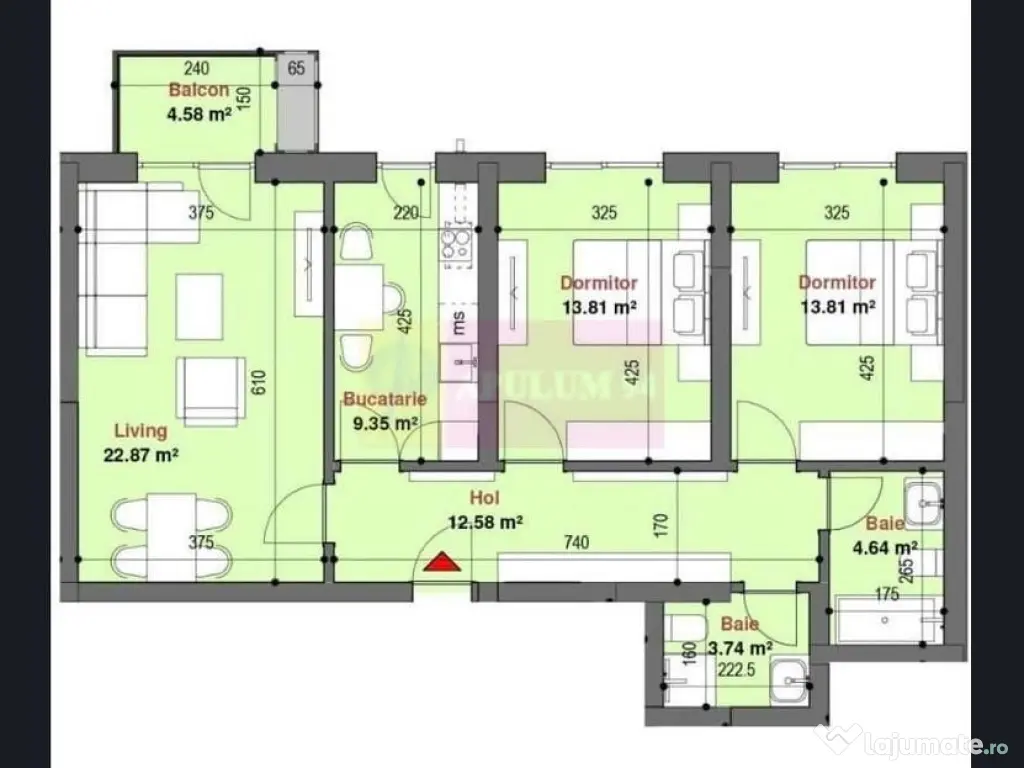 Apartament 3 camere exigent plaza