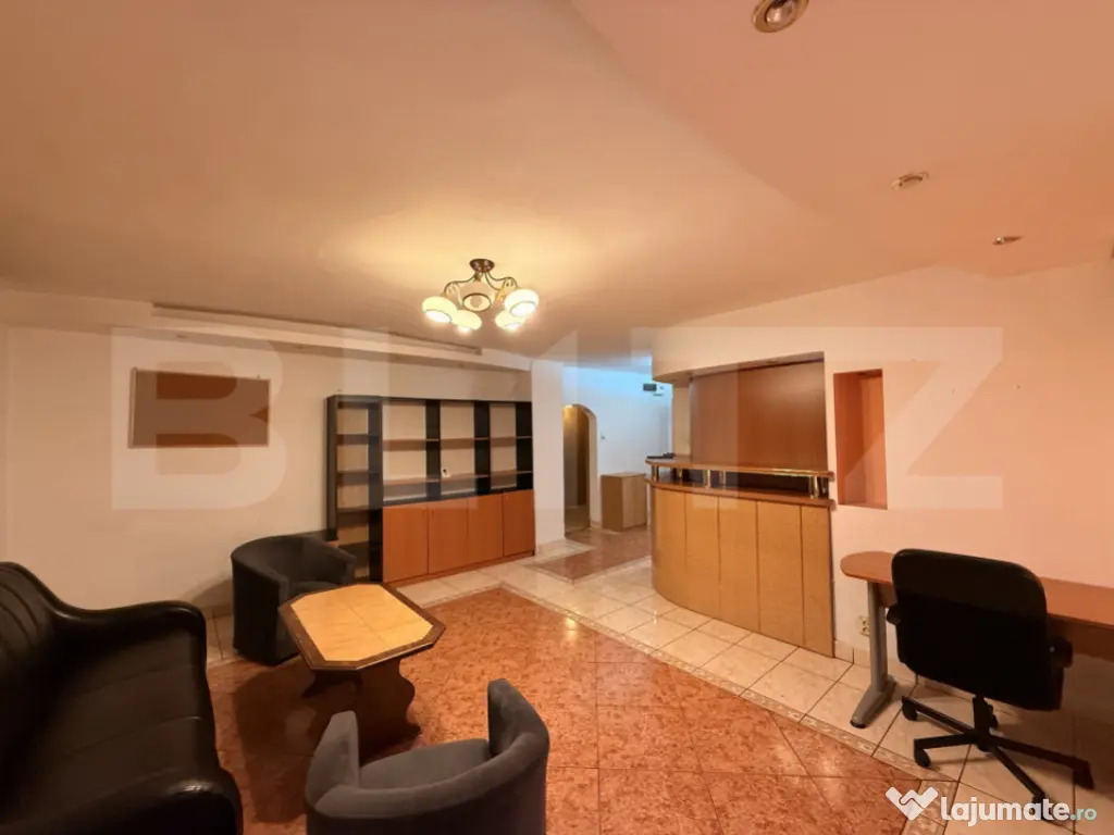 Apartament 4 camere deco 97 mp, CT/AC, parter-pretabil birou 