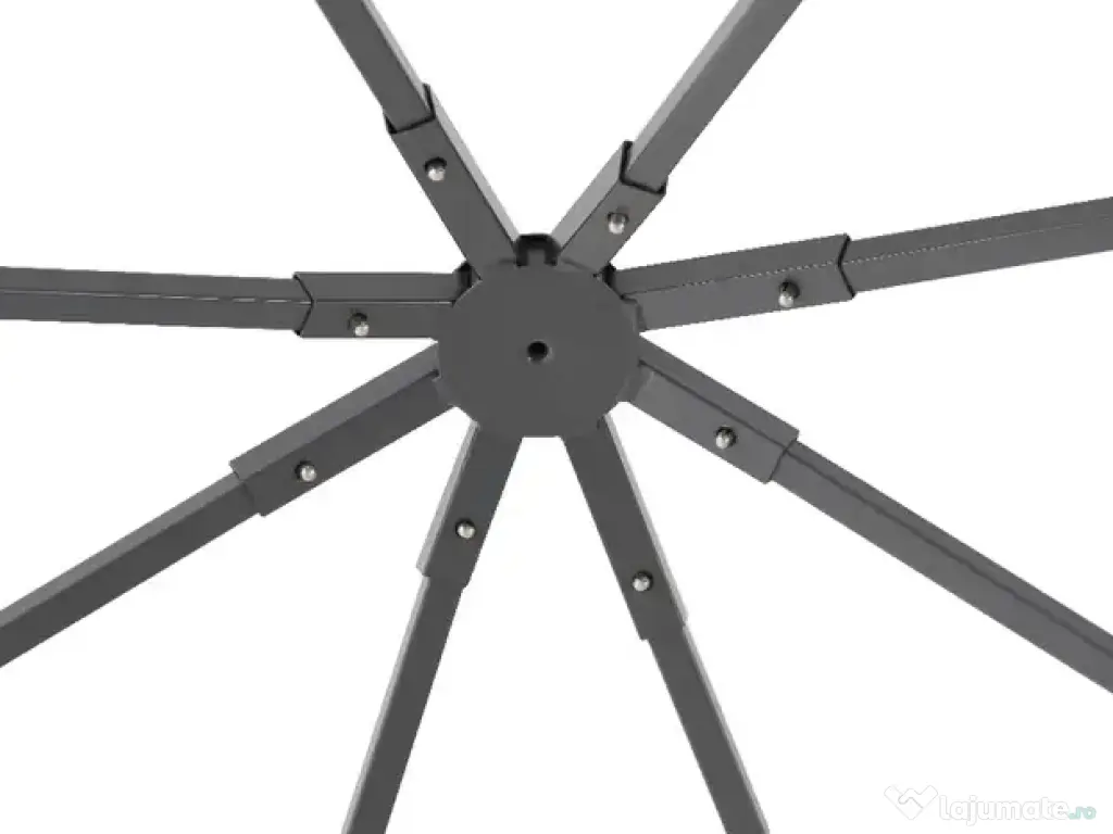 Pavilion CORT Umbrela Cadru Metal Gradina Terasa Curte Evenimente Gri 3x3x2.7 M 