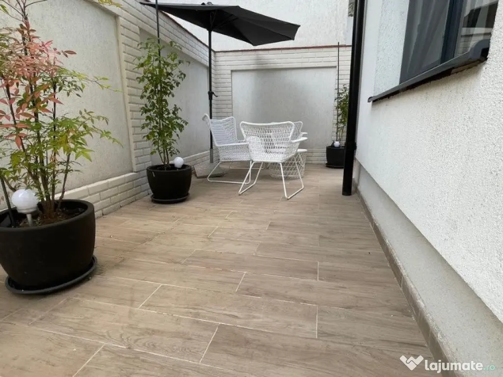 Bloc nou P+1, 2 camere, baie, centrala proprie, terasa 25 mp PARTER 