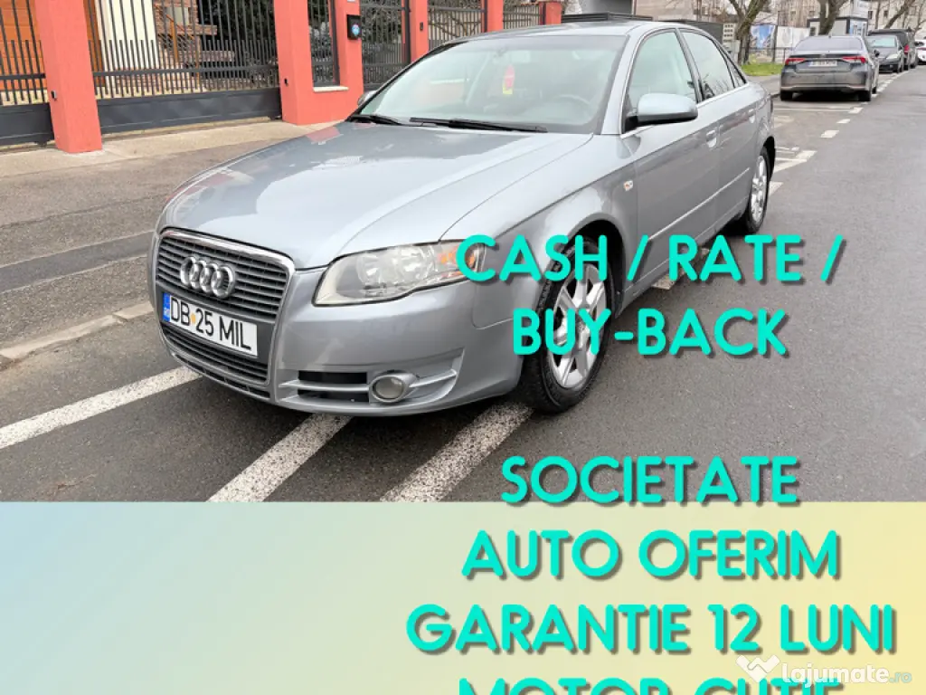 Audi A4 B7 2.0 TDI 140 CP • Euro 4 • Garanție 12 luni • Senzori parcare • Cârlig