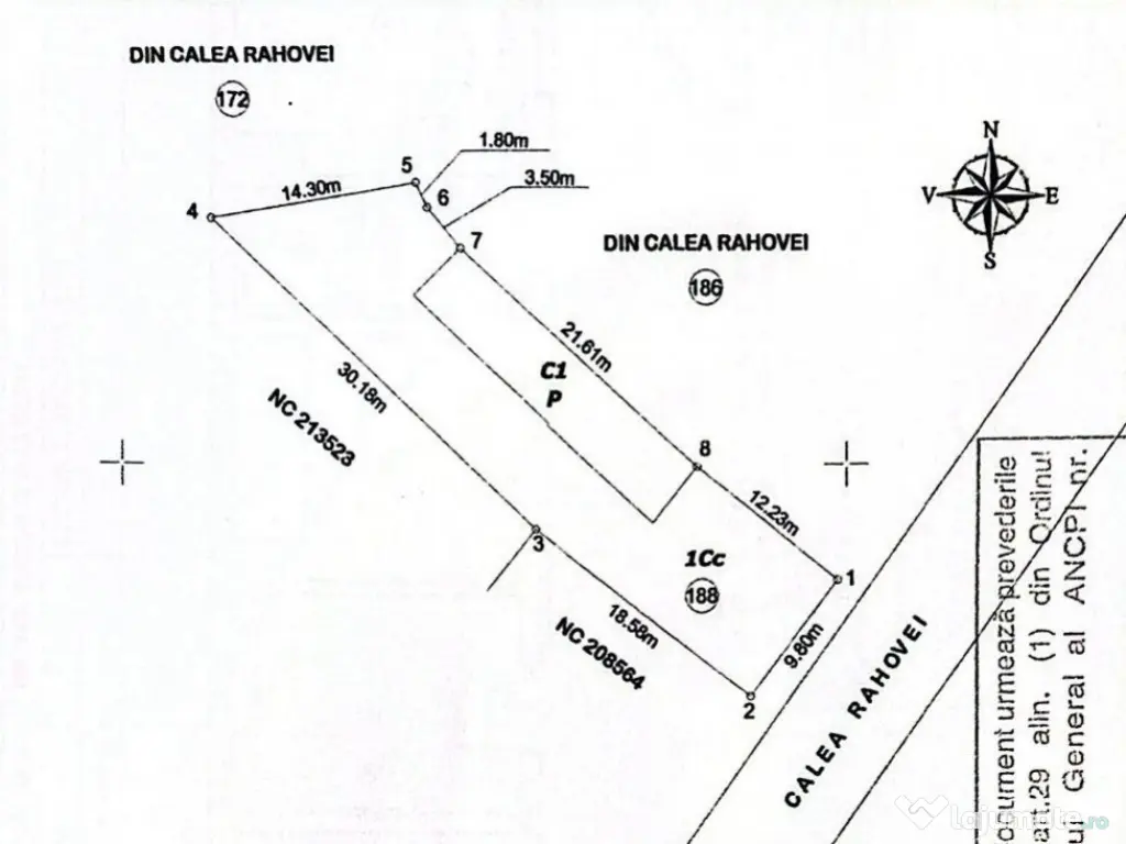 Teren 469 mp si Casa (101 mp), Piata Cosbuc 