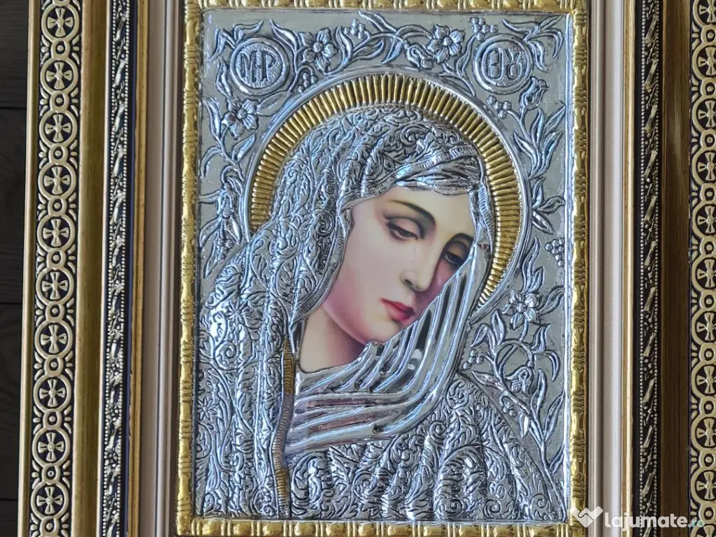 Icoane Argintate-SF Paraschieva,SF Vasile,Sf Nectarie si alti Sfinti Relief 3 D 