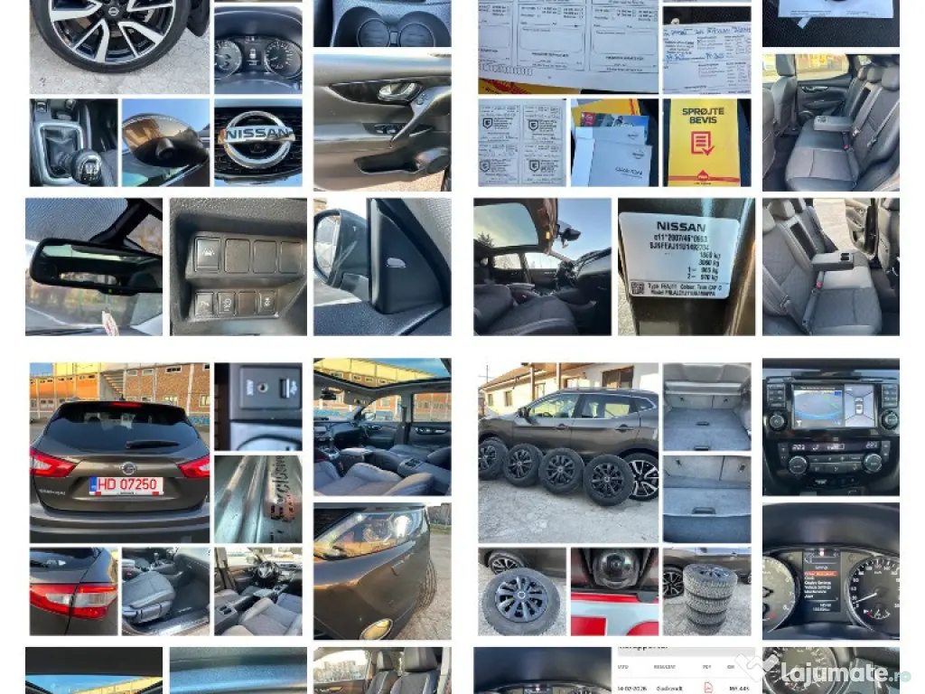 Nissan Qashqai Tekna+*navi*panoramic*benzina*piele*camere 360*BiXenon*2016*E 6 