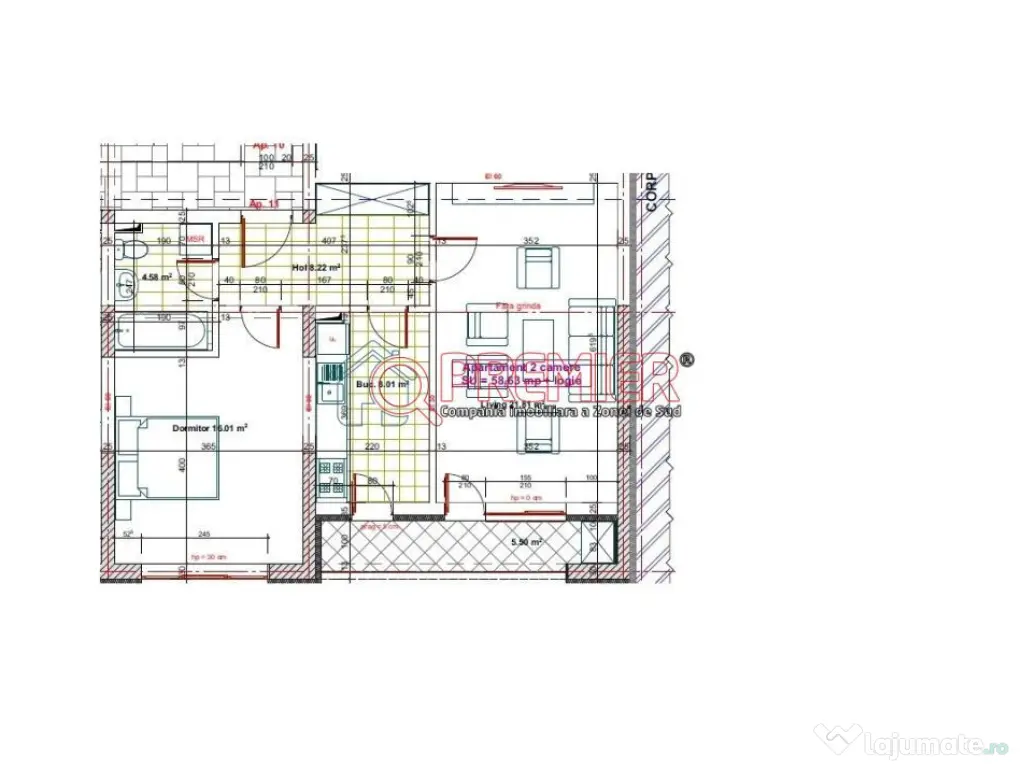 Sector 4 - Apartament 2 camere decomandat 