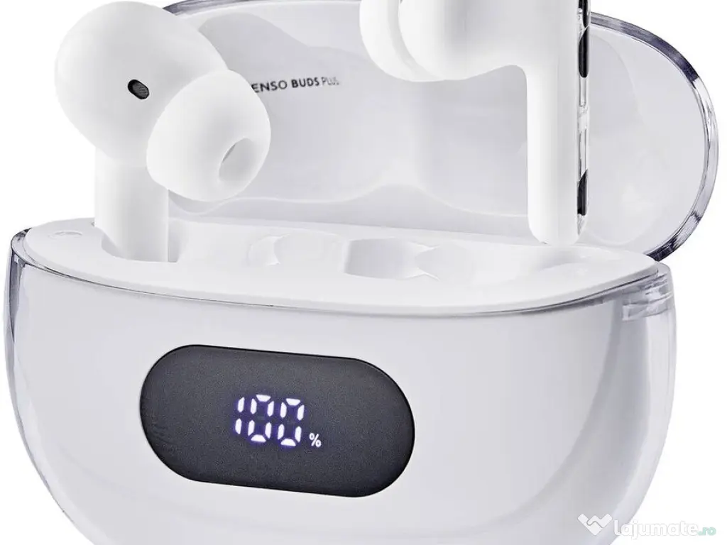 Casti wireless in-ear Intenso Buds Plus - Albe 