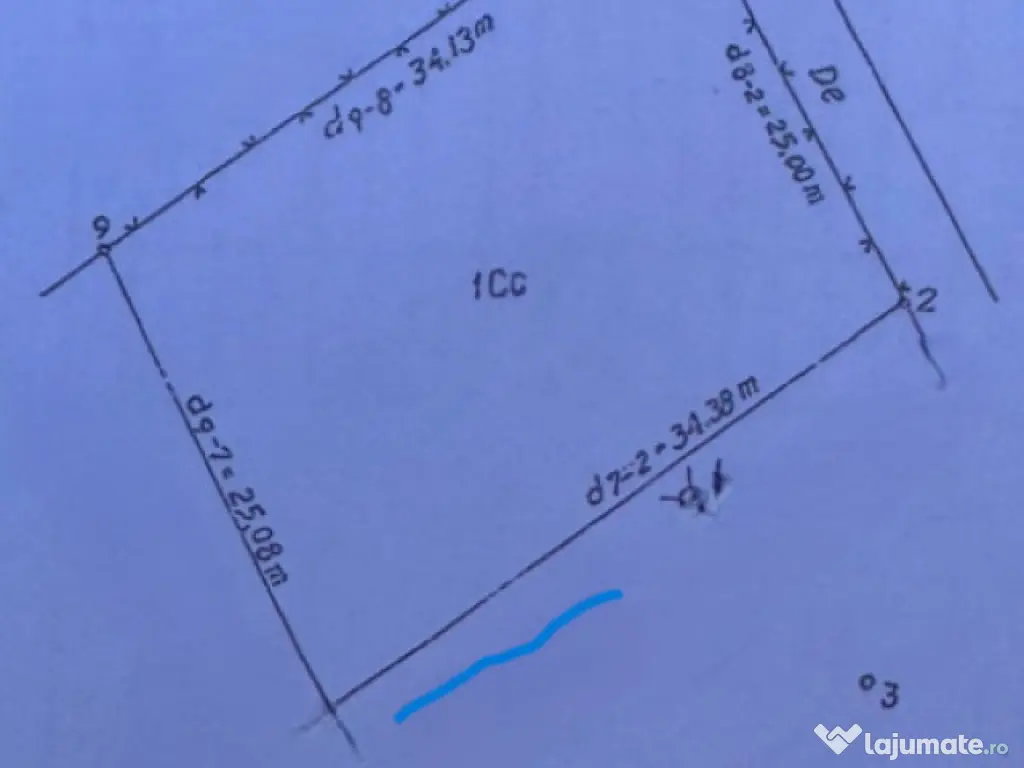 Teren 850 mp Centura de Nord, 25 m front, utilitati la 50 m 