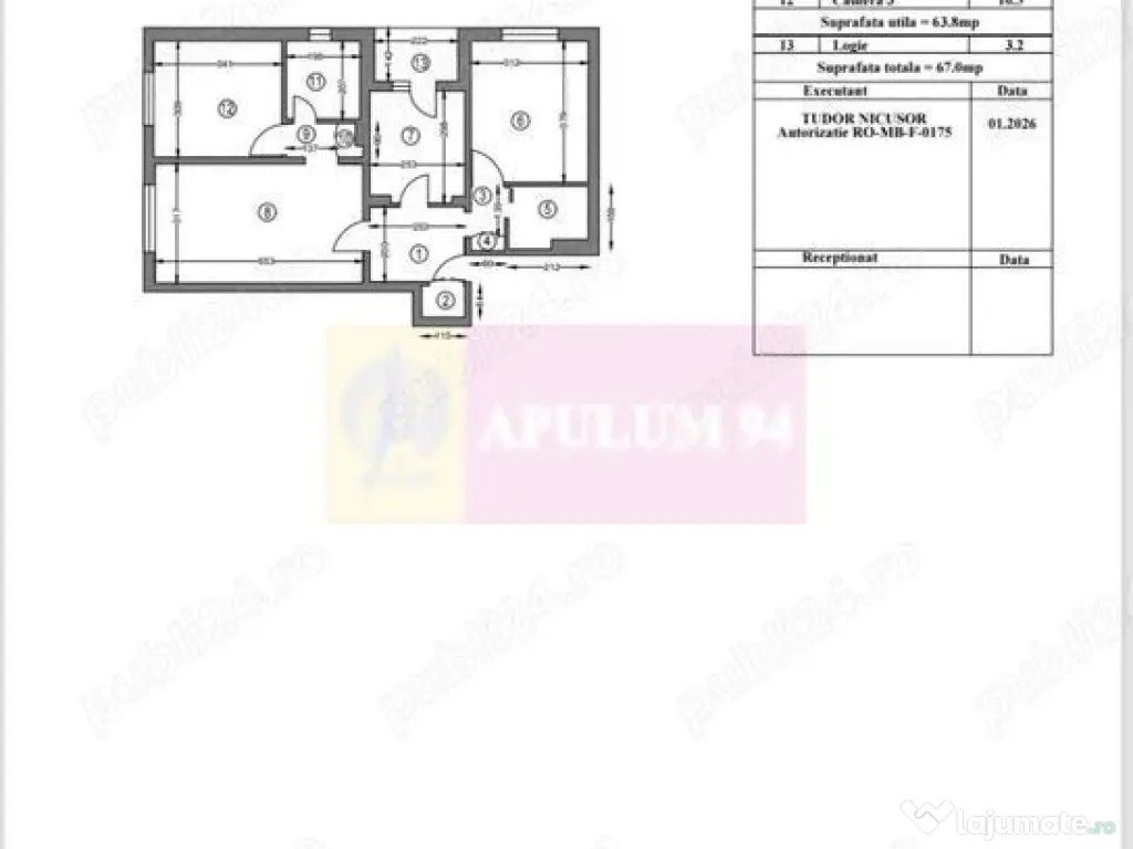 Apartament 3 camere, bloc 1984, piața Delfinului,Mega Mall, 