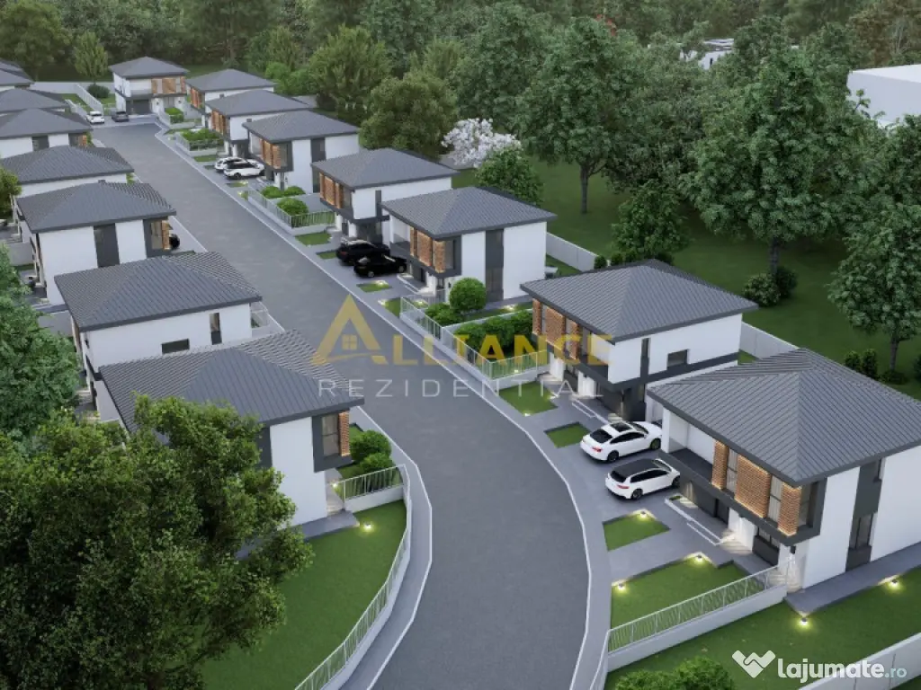 Casa individuala P 1E - 4 camere 2 bai - teren 330mp - 300m 