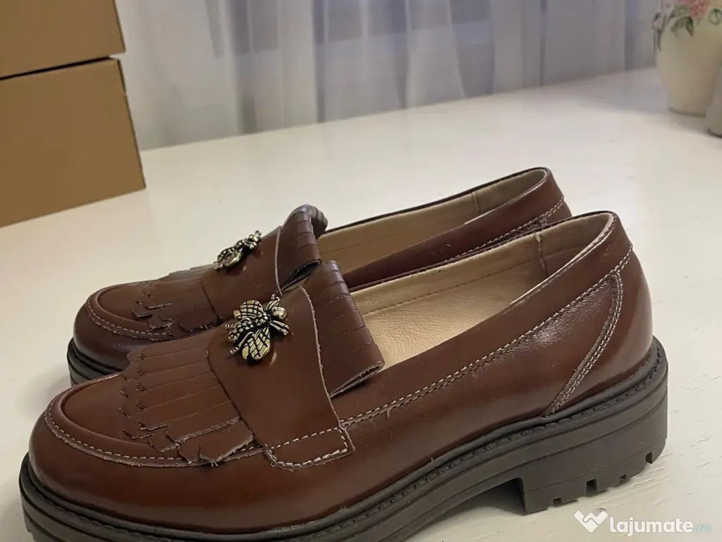 Mocasini dama din piele naturala 100%