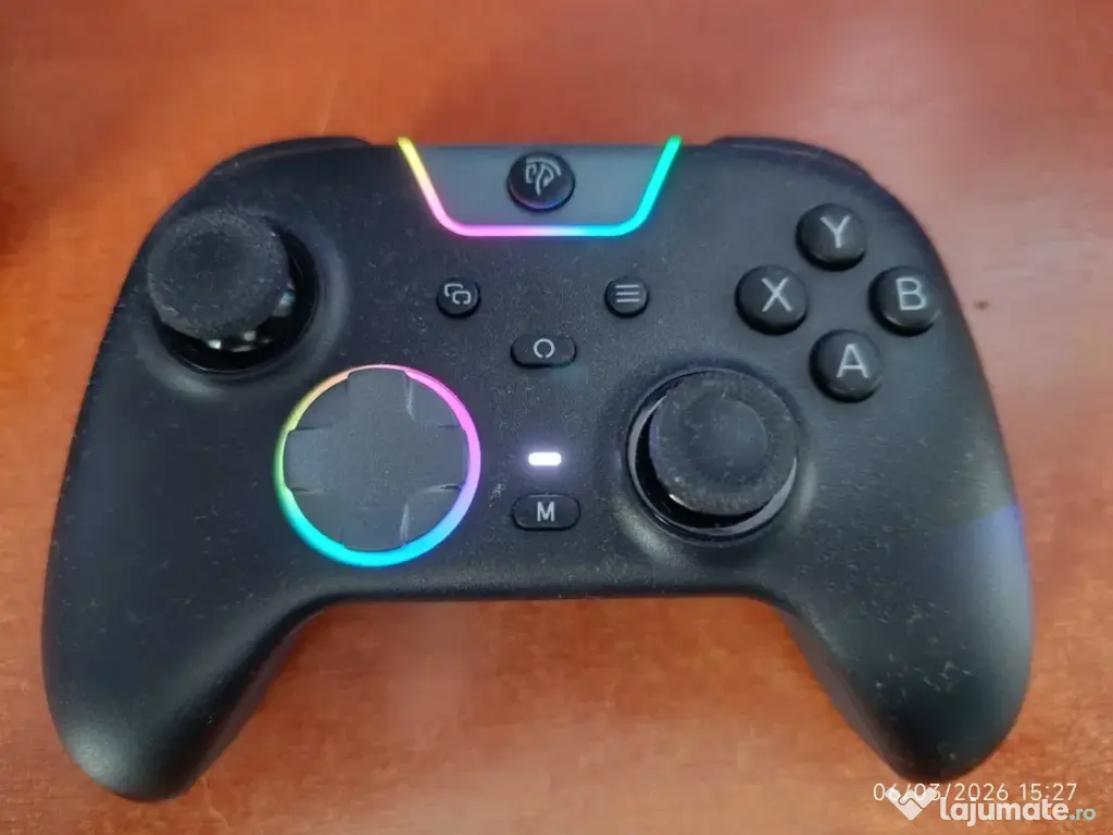 Gamepad wireless, RGB, acumulator, Controller Gaming - incarcator 