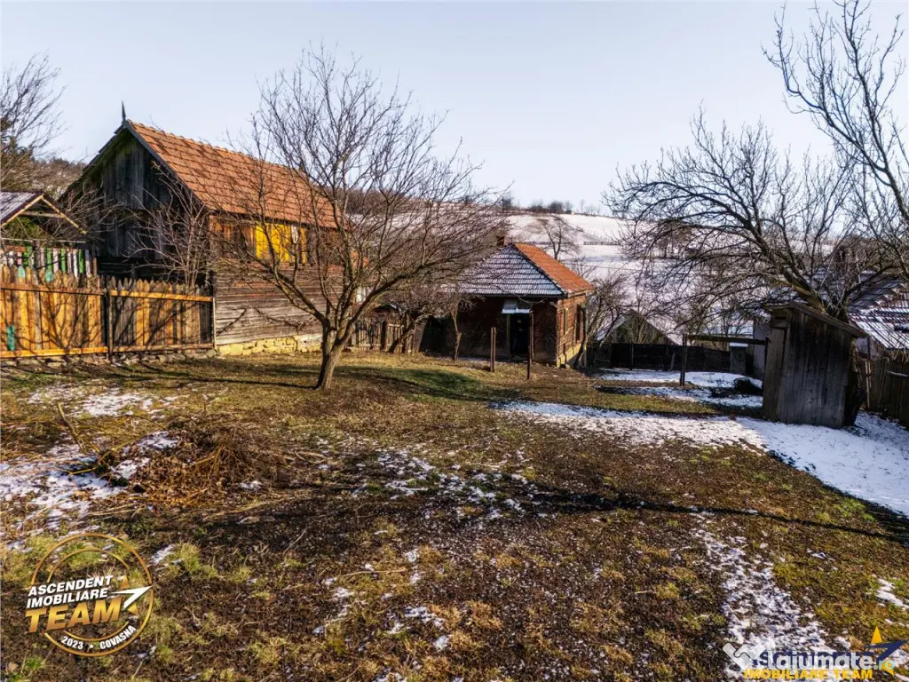 Film! Casa din lemn,cu doua camere, pe domeniu de 2.819 mp, 