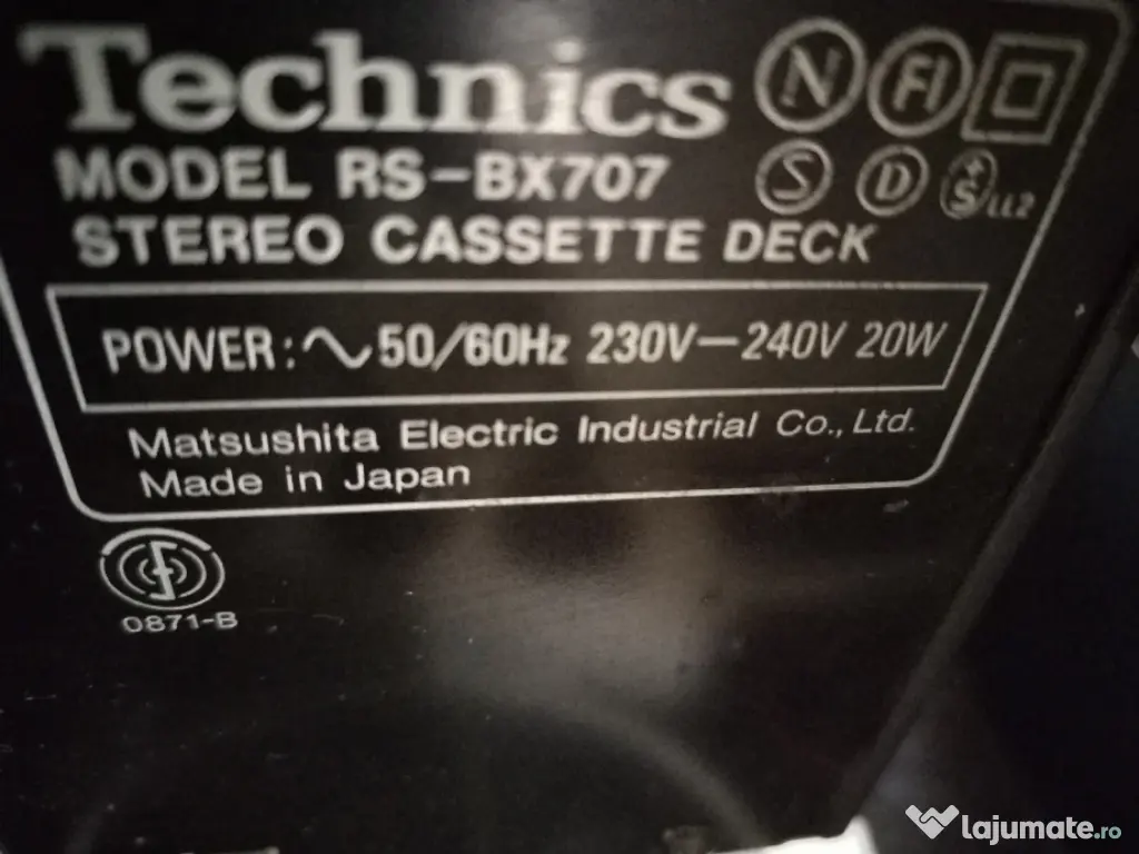 casetofon deck Technics rs-BX707 