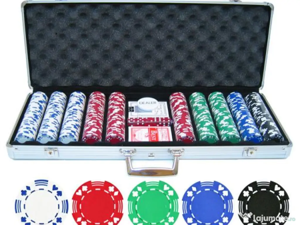 trusa set kit poker 100-500jetoane 