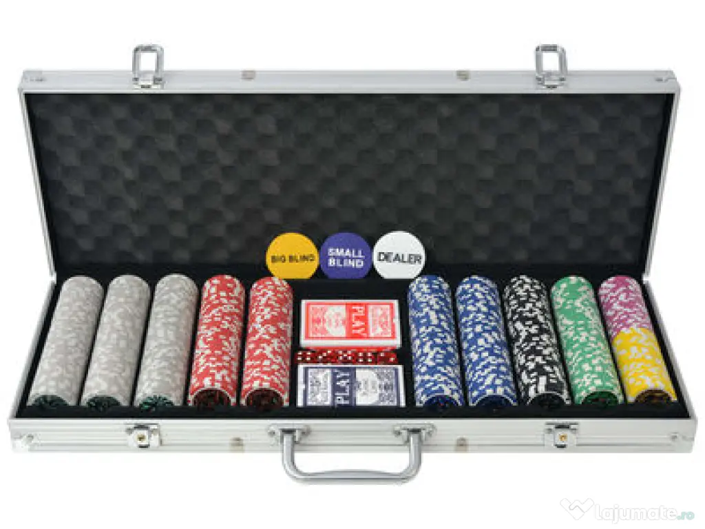 trusa set kit poker 100-500jetoane 