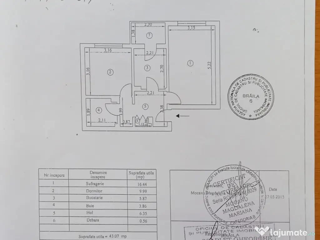 Particular vând apartament 2 camere 