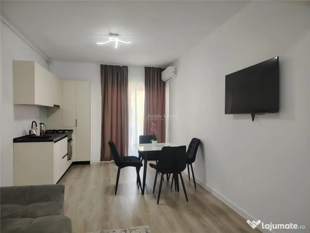 Apartament 2 camere, bloc nou, mobilat si utilat modern 