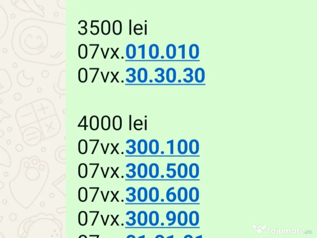 Numar Preferential.Numere Totale.Aur.Gold.Vip.Pereche.Usor.Usoare.Special.Firma 