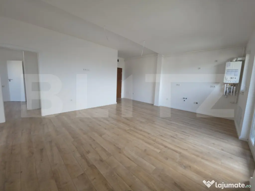 Apartament 3 camere, 62,65 mp, 2 băi, balcon 9,10 mp, finis