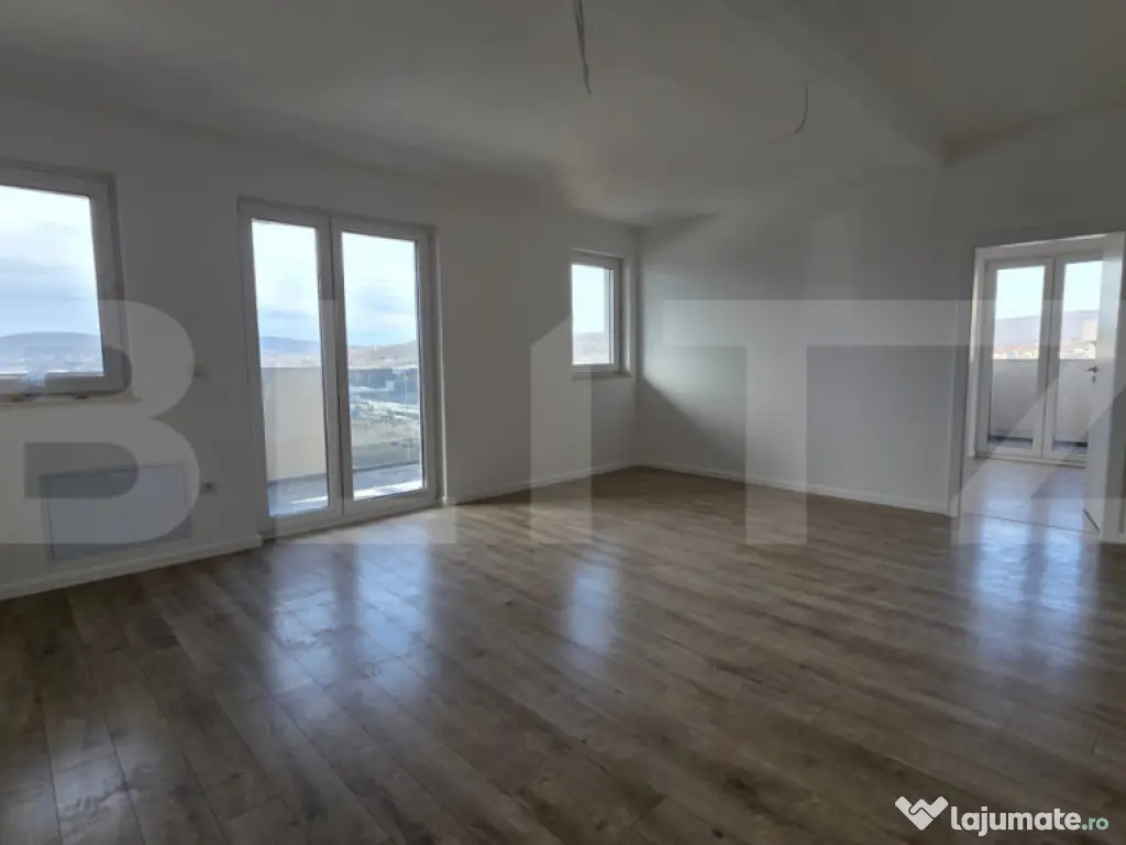 Apartament 3 camere, 62,65 mp, 2 băi, balcon 9,10 mp, finis