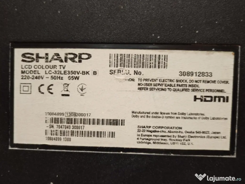 Televizor led Sharp diagonala 81cm 